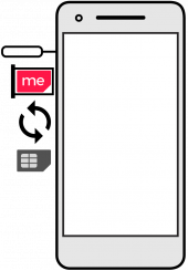 Step one: insert the eSIM.me Card